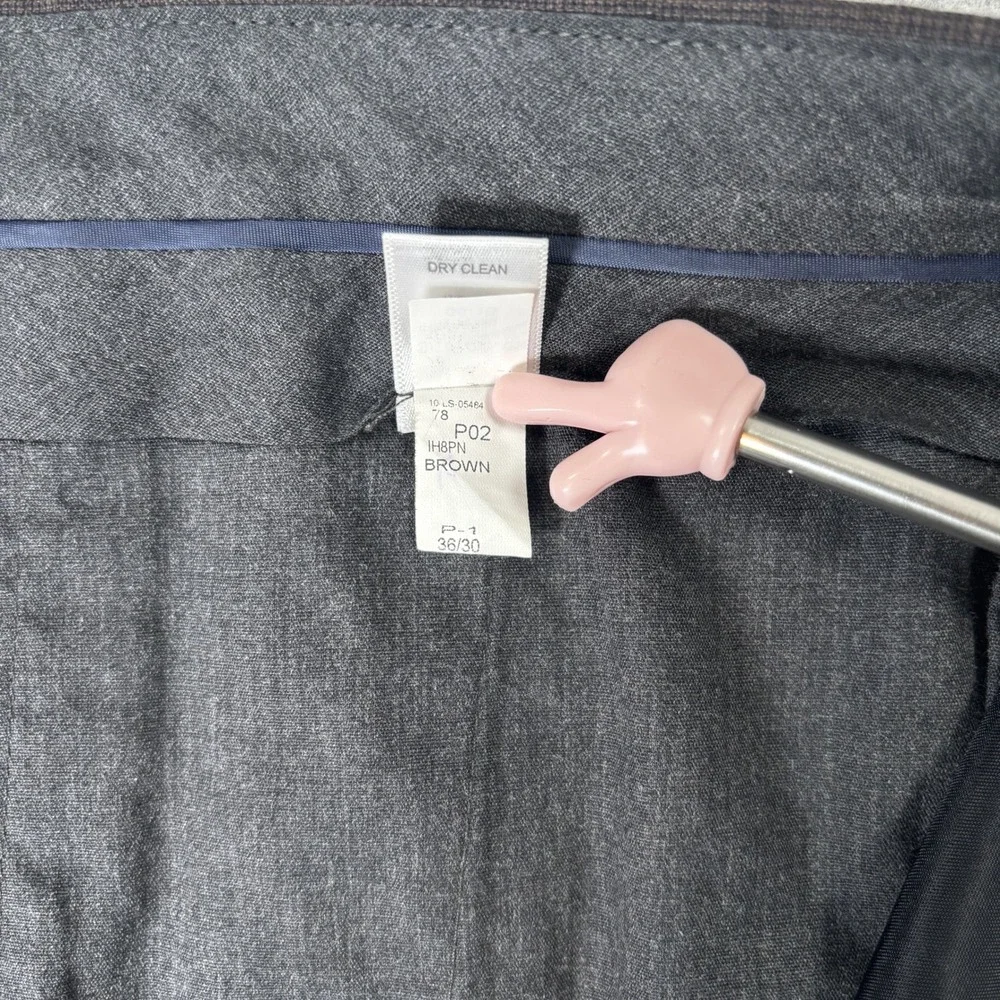 Banana Republic Dress Pants Mens 36x30 Brown Wool Blend Classic Fit Plaid